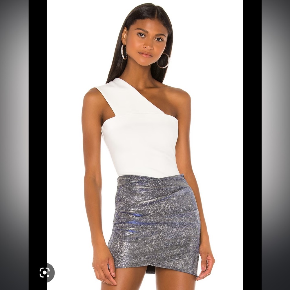 Rockie One Shoulder Bodysuit in White 
superdown